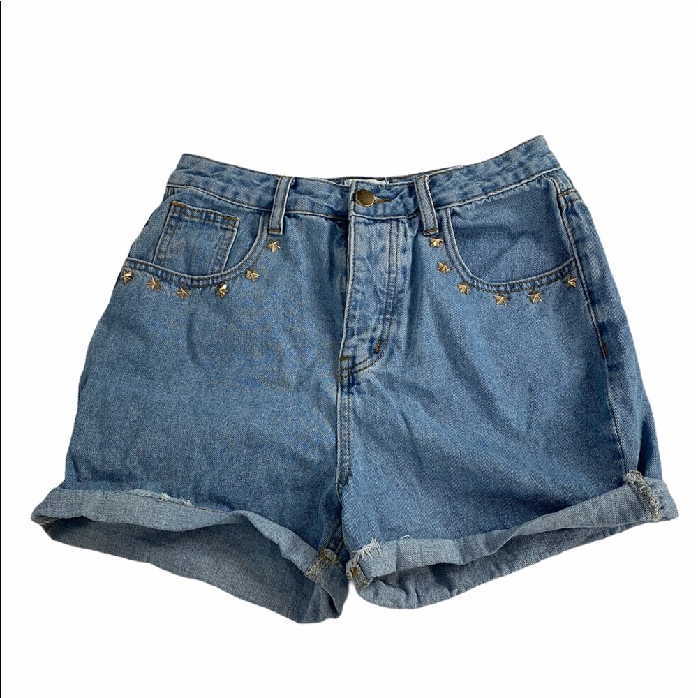 Princess Polly High Waisted Star Studded Mom Short